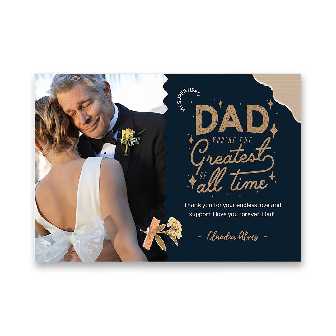 Custom Wedding Video Book – Heartfelt Gift for Father of the Bride in Royal Blue Theme