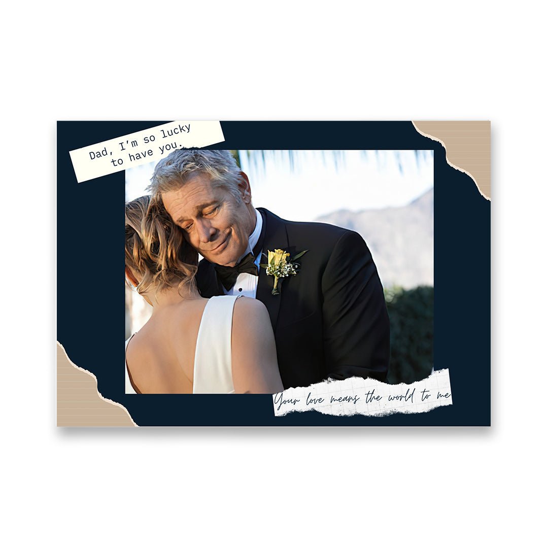 Custom Wedding Video Book – Heartfelt Gift for Father of the Bride in Royal Blue Theme