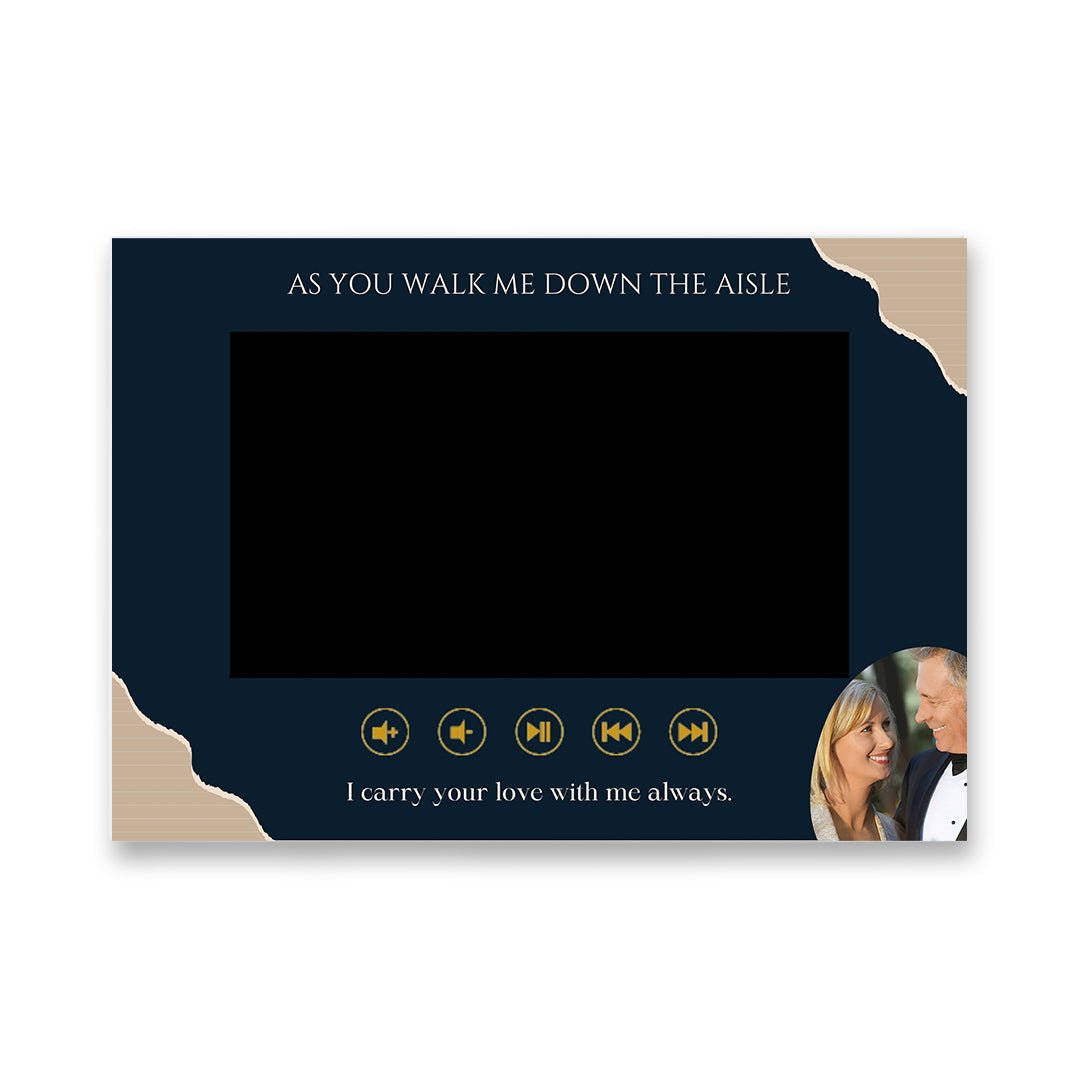 Custom Wedding Video Book – Heartfelt Gift for Father of the Bride in Royal Blue Theme