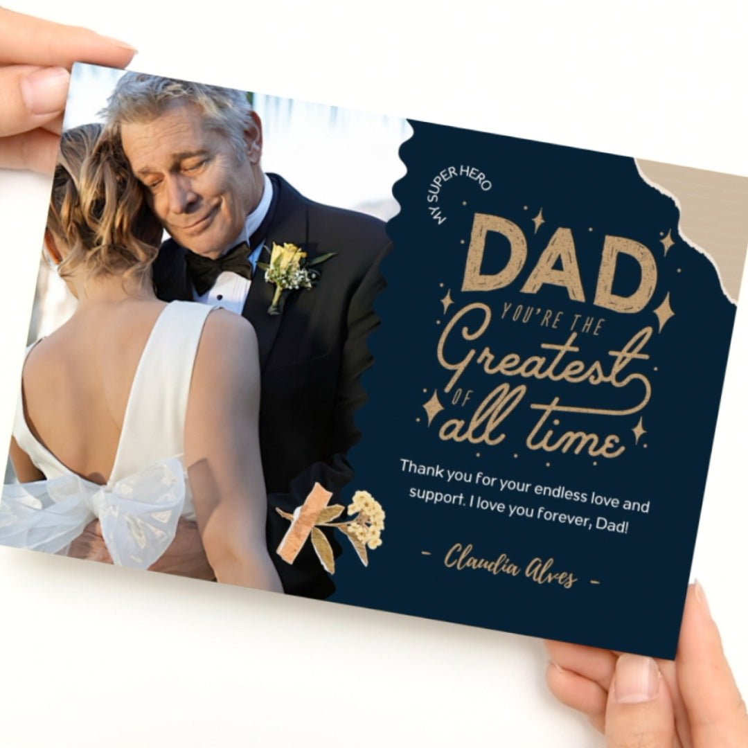 Custom Wedding Video Book – Heartfelt Gift for Father of the Bride in Royal Blue Theme