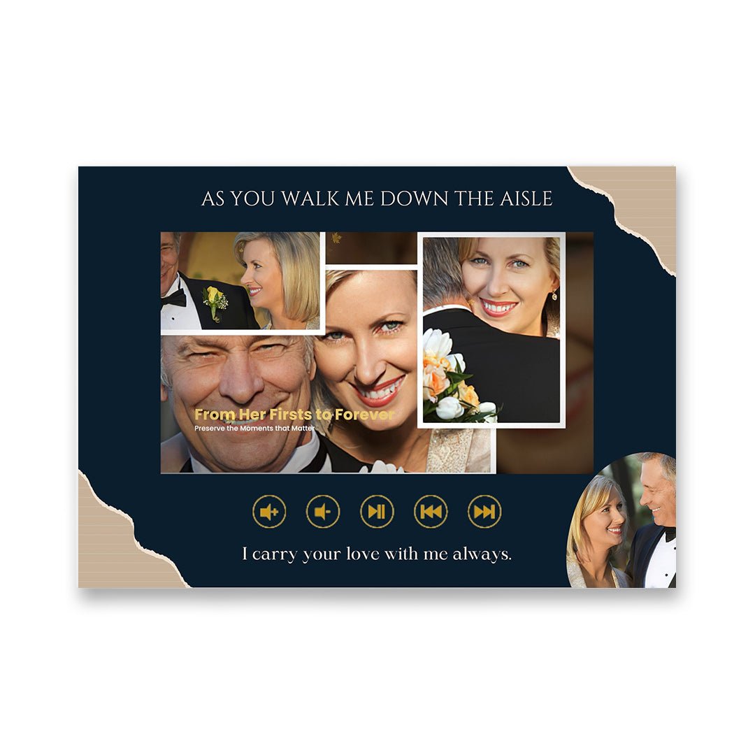 Custom Wedding Video Book – Heartfelt Gift for Father of the Bride in Royal Blue Theme