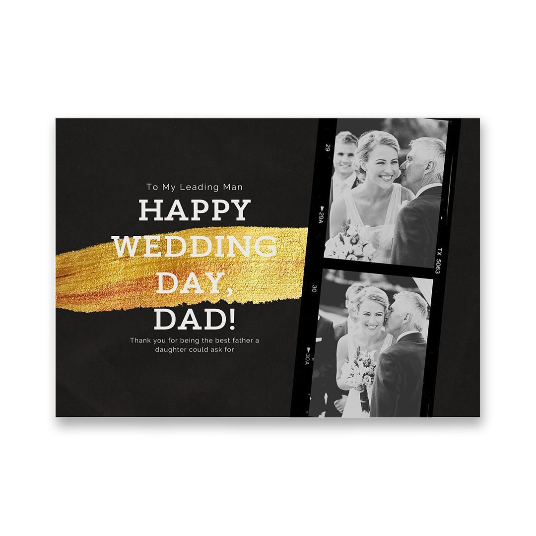 Personalised Wedding Video Book – Black and Gold Theme for Father of the Bride