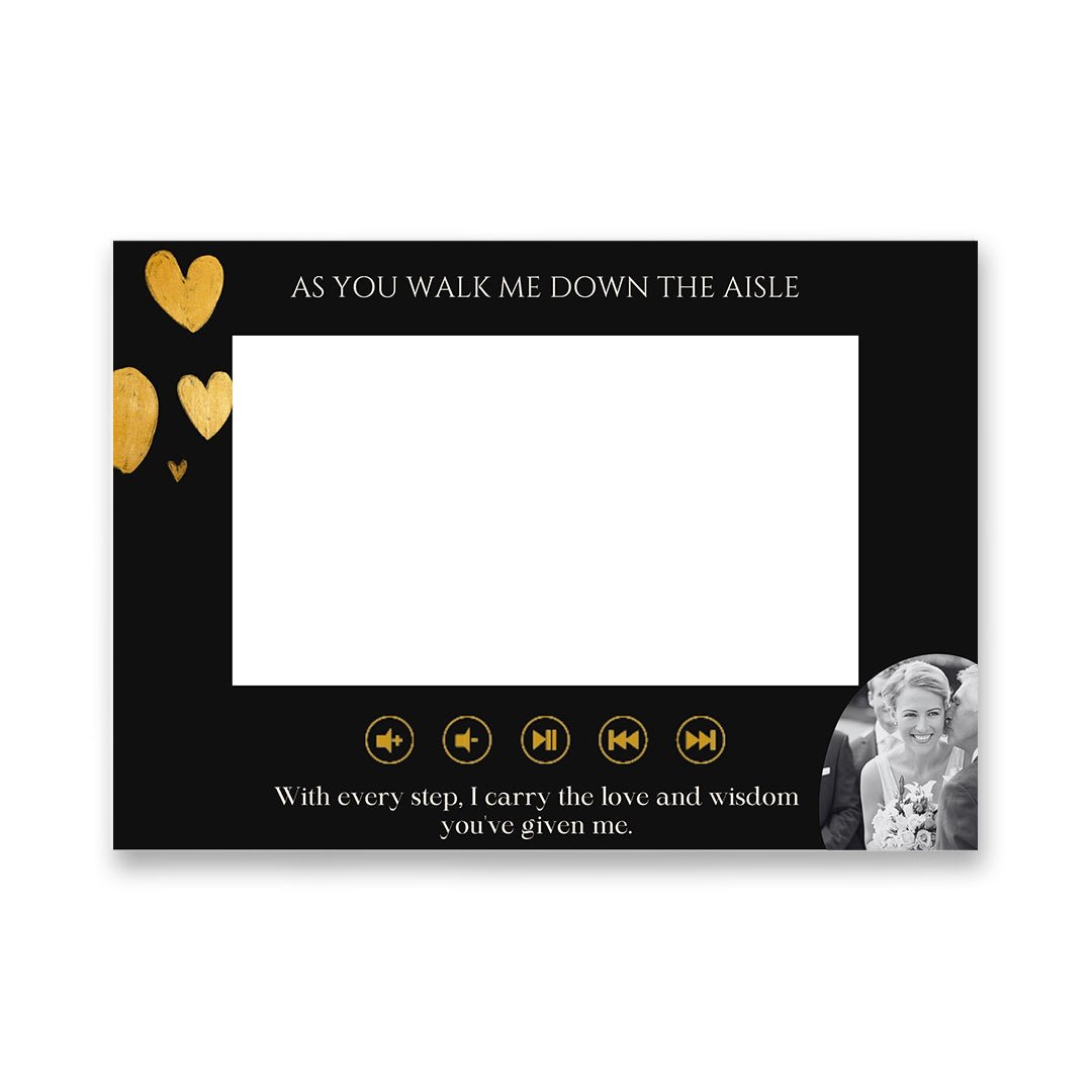 Personalised Wedding Video Book – Black and Gold Theme for Father of the Bride