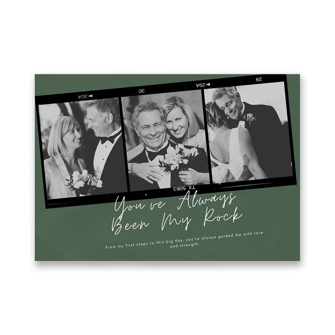Personalised Wedding Video Book – Green and Gold Theme for Father of the Bride