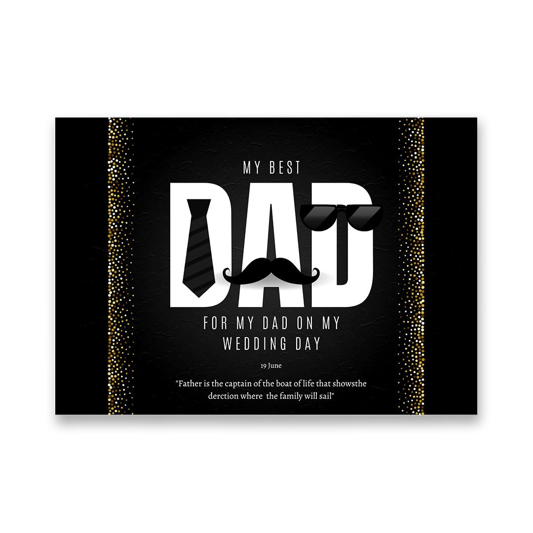 Custom Wedding Video Book – Black and Gold Theme for Father of the Bride