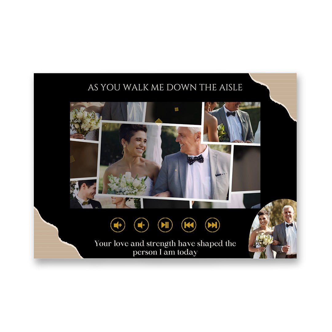 Custom Wedding Video Book – Black and Gold Theme for Father of the Bride