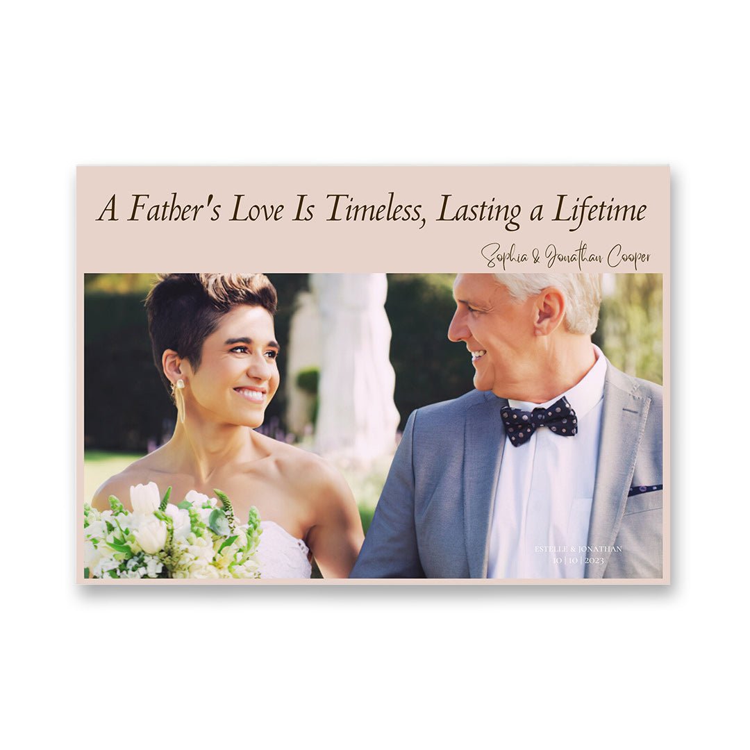 Personalised Wedding Video Book – Rose Pink Theme for Father of the Bride