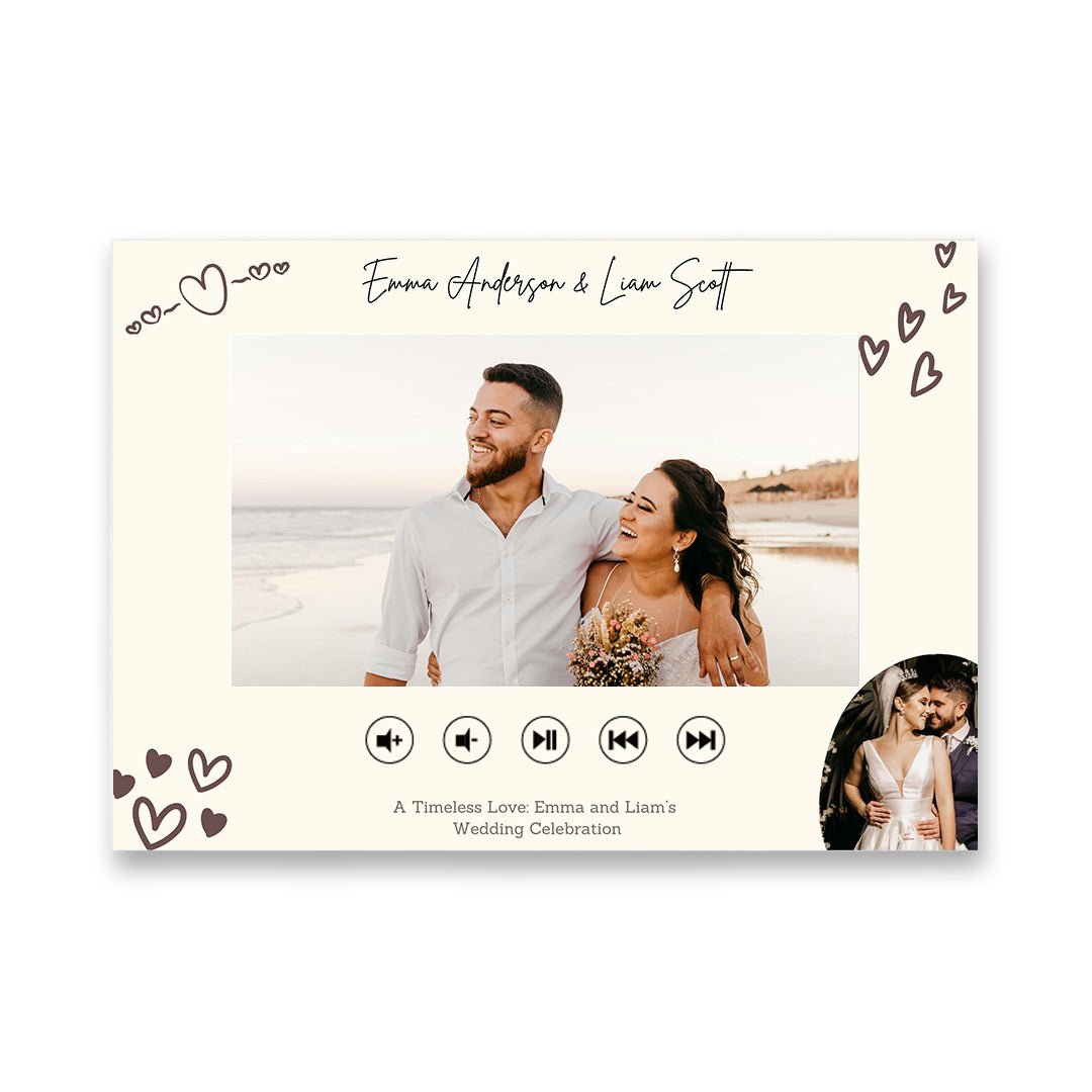 Unique Digital Wedding Invitation Video Book with Personalized Details