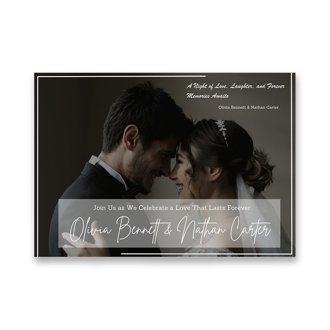 Elegant White Custom Wedding Video Book with Digital Invitation Theme