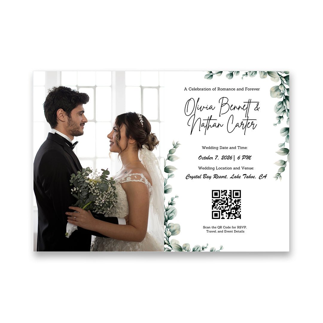 Unique Wedding Video Album – Custom Wedding Invitation with RSVP QR Code