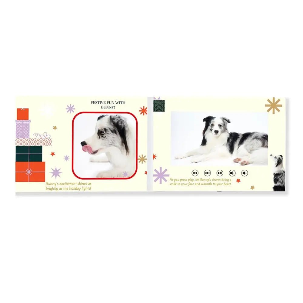 Christmas Pet Memories Video Album - Customizable 7’’ Digital Display For Photographers Pet