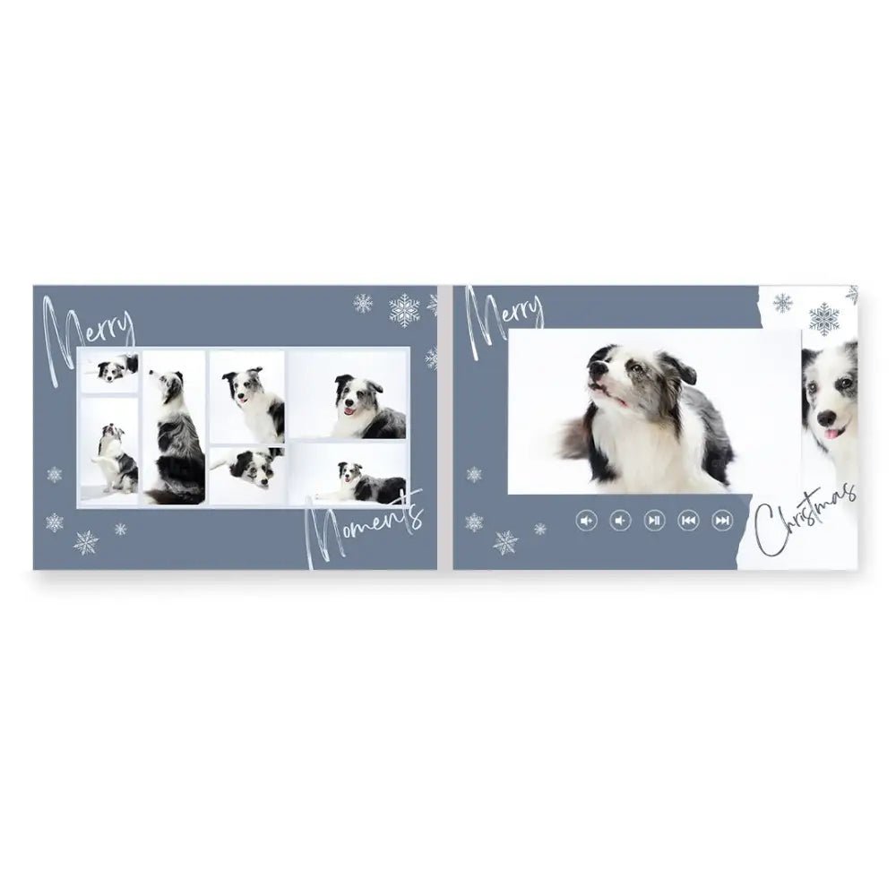 Merry Moments Personalized Dog Digital Photo Book With 7-Inch Video Display Pet Video Album